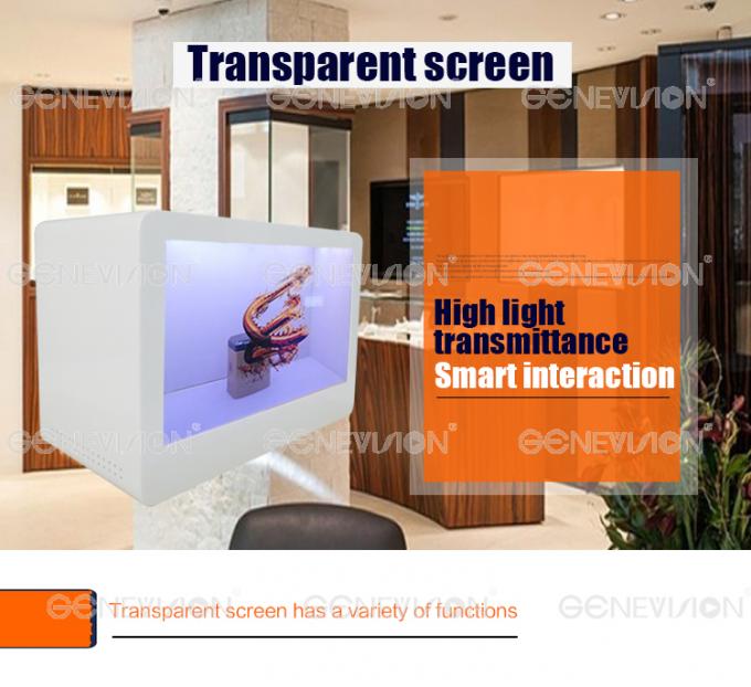 32 Inch Lcd Transparent Display Advertising Box / Lcd Video Showcase