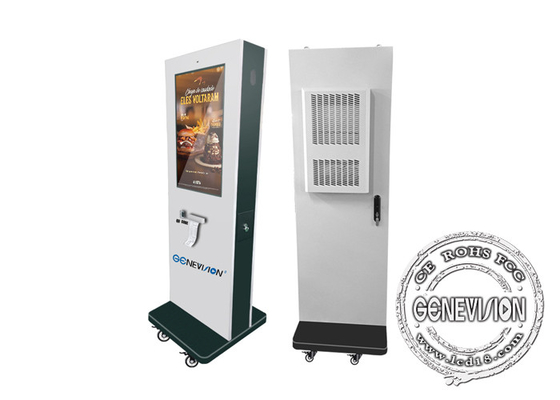 Floor Stand Outdoor Fan Cooling Self Payment Kiosk 32 Inch IP65 2000nite