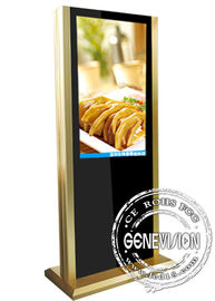 600cd/m2 Brightness Interactive Kiosk Digital Signage in golden color