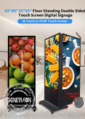 Double Sided Indoor 65 Inch Large Screen Kiosk For Shopping Mall Wayfinding Hotel