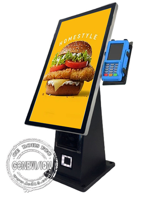 15.6 Inch 1080P 400nits Capacitive Touch Screen Self Service Payment Kiosk On Table