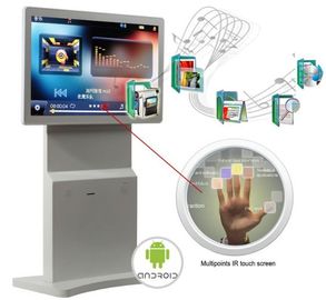 43inch Rotatable Kiosk Digital Signage, Android 7.1 Wifi Rotate Screen Lcd Advertising Stand, Multi-touch on option