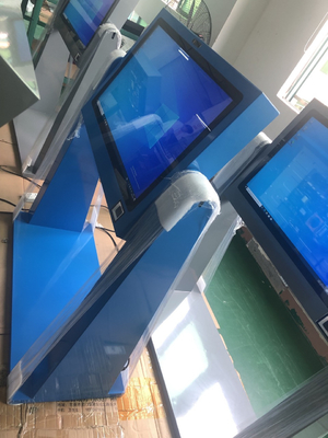 Windows Standing Base Outdoor Touch Screen Kiosk All In One Face Recognition Monitor