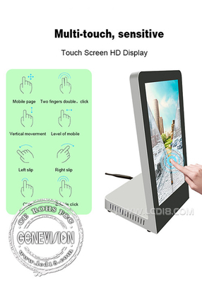 15.6inch L shape table advertising screen touch or no touch screen for counter