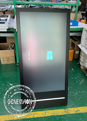 43&quot; AG Glass Digital Outdoor Display Totem Screen Battery Powered Windows System LCD Digital Signage Kiosk