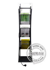 12.1inch Magazine Floorstanding Kiosk LCD Ad Player Metal Shelves