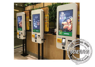 32 Inch 1080p Touch Screen Wifi Digital Signage Self Service Order Machine Payment Kiosk For Fast Food Etc