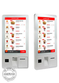 32 Inch Android 7.1 OS or Windows OS Touch Screen Self Ordering Bill Payment Kiosk With POS Terminal For Credit Card