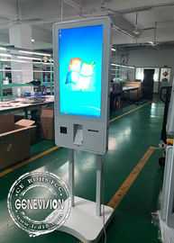 32 Inch PCAP Touch Screen Self Payment Kiosk Windows10 Ordering Machine Kiosk With Thermal Printer
