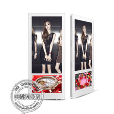 Wall Mount 18.5''+10.1'' LCD Display Metal Case Toughened Glass Android Advertising Player