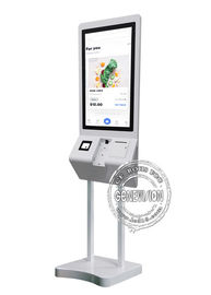 Mcdonald's Self Service Kiosk 27 Inch Android Touch Screen With POS Machine Printer Scanner