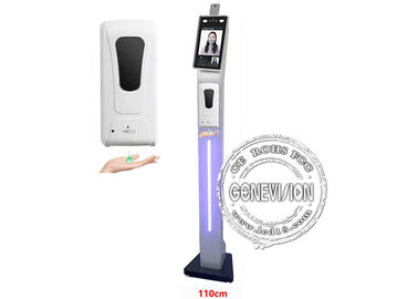 8 Inch Digital Signage Built In Infrared Thermometer Face Recognition automatic hand sanitizer dispenser