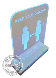 Battery Powered Acrylic Keep Distance Led Warning Sign