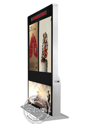 Two 55&quot; LCD Touch Screen Kiosk With Poster Light Box