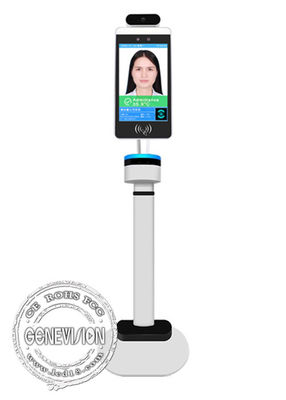 Airport Height Adjustable 8&quot; Facial Recogntion Thermometer Gate Access Control LCD Screen