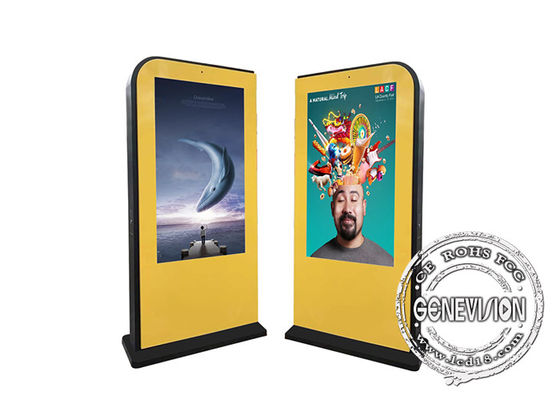55 Inch IP65 IR Touch LCD Display Floor Stand Kiosk
