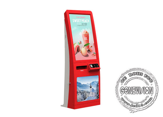 PC i3 43 Inch Floor Standing Self Ordering Kiosk With NFC Barcode Printer