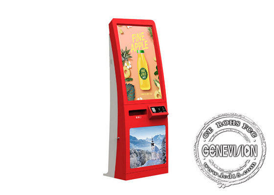 PC i3 43 Inch Floor Standing Self Ordering Kiosk With NFC Barcode Printer