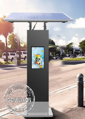 21.5&quot; Solar Panel Energy Outdoor Digital Signage Advertising Display Totem With Touch Screen