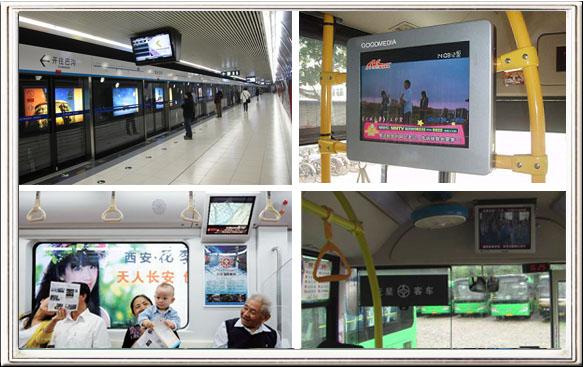 15 Inch Bus Digital Signage , 3G LCD Advertising Display