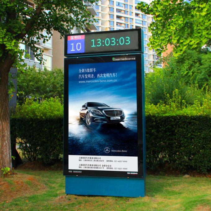 High Brightness Exterior Digital Signage Outdoor Displays Super Slim Water Proof