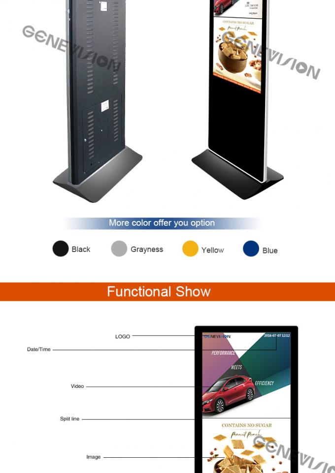 55inch 700cd/m2 Brightness Android Customized Logo Kiosk Digital Signage Stand Remote Managing Advertising Screen