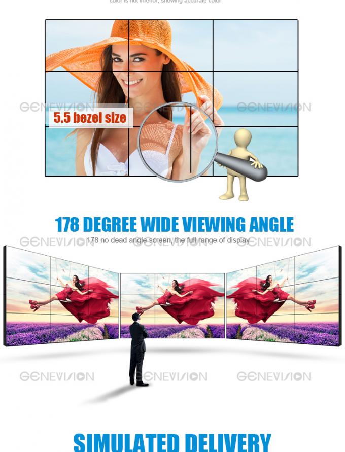 Sumsung Electronic Security Lcd Video Wall Display DID 700 Brightness FOR Exhibition
