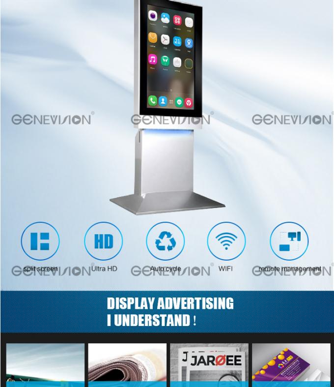 Lcd advertising Touch Screen Kiosk , HD Digital Information Display android