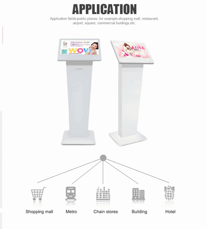 Android Wifi Exhibition Video Kiosk Digital Signage Billboard Display Advertising Iphone Appearance