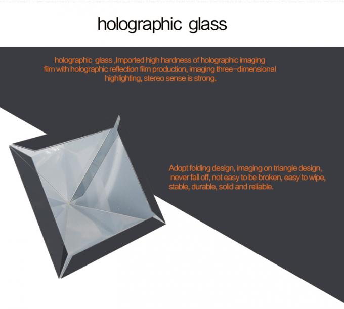 Full Hd 3d holographic display Showcase Advertising With Special Reflect Glass