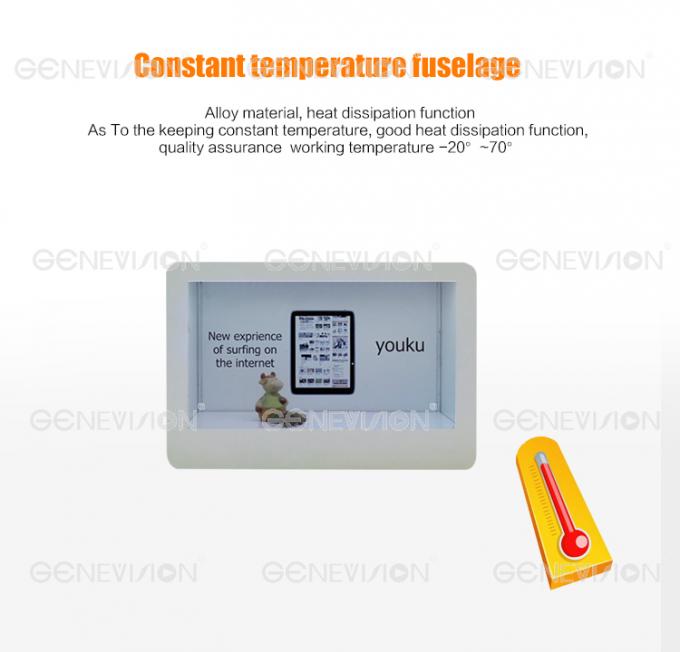 32" Magical Industrial Transparent Lcd Showcase SD card update Advertising Box in High Brightness of 500cd/m2