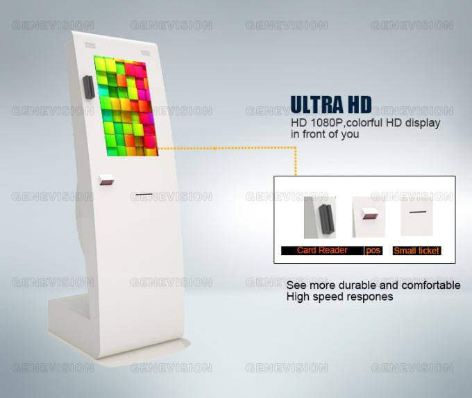 Retail Information Touch Screen Kiosk 22” Portrait Card Swipe Printer Scanner Windows 10 OS