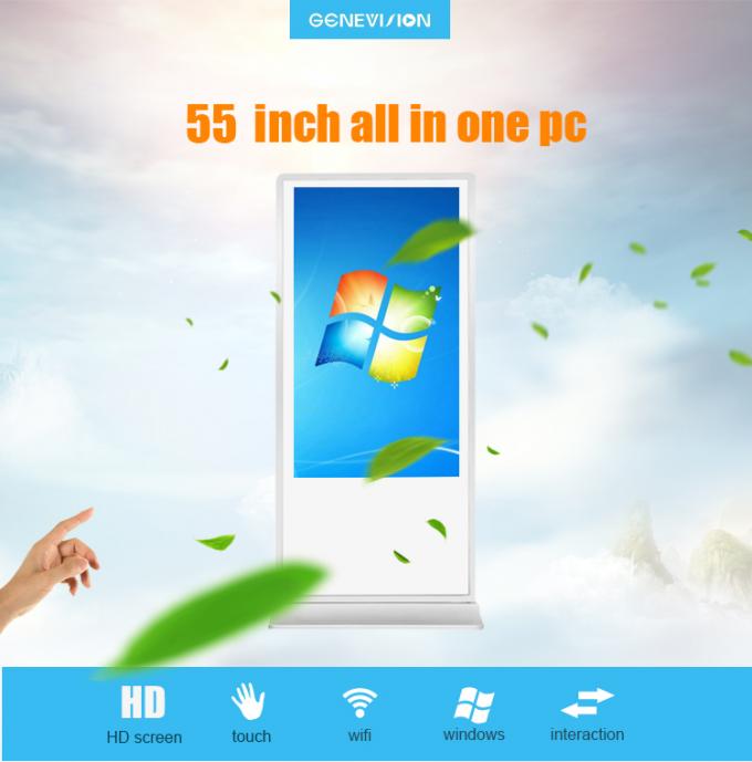Slim 43 inch Android Touchscreen Digital Signage Kiosk with Wifi and Google Store