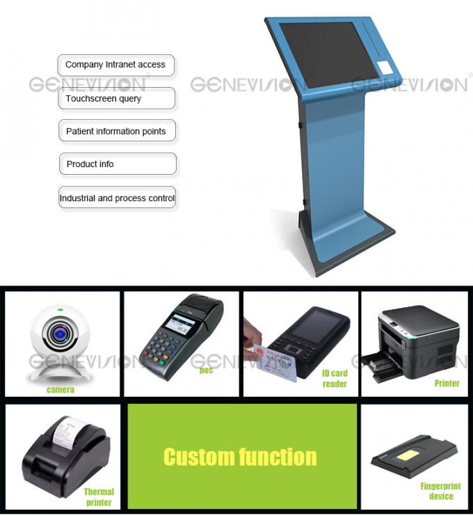 Full Hd 21.5 Inch Digital Signage Kiosk Flexible Capacitive Touch Monitor With  Vga Av Input