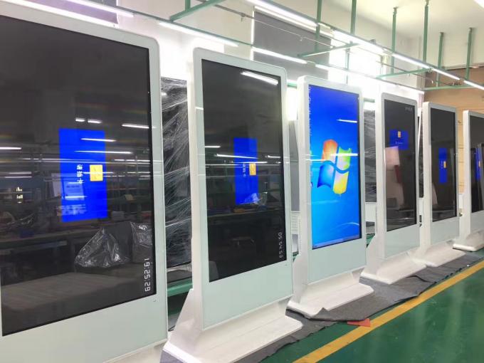 55inch Sloping Style Touch Totem PC Touch Kiosk and HDMI in Monitor Two Operation System