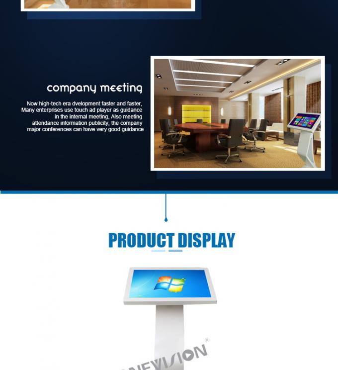 21.5" 10points PCAP touch screen table kiosk windows 10 interactive totem 1920*1080 full hd wifi digital signage