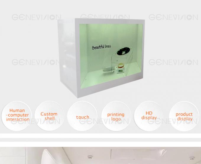 FHD Android Transparent LCD Showcase For Advertising Exhibition