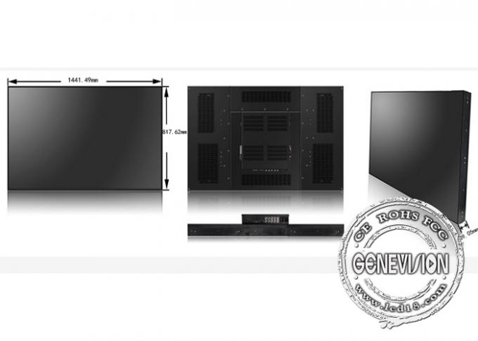 65" Digital Signage Video Wall 2X2 3.5mm Narrow Bezel LCD Monitor Color Full HD 1080p 0