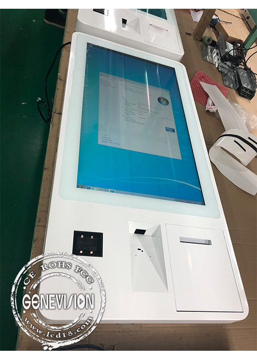 32inch wall-mount PCAP Foil Touch Payment Terminal on Bulk Production: thermal printer, POS, QR code scanner