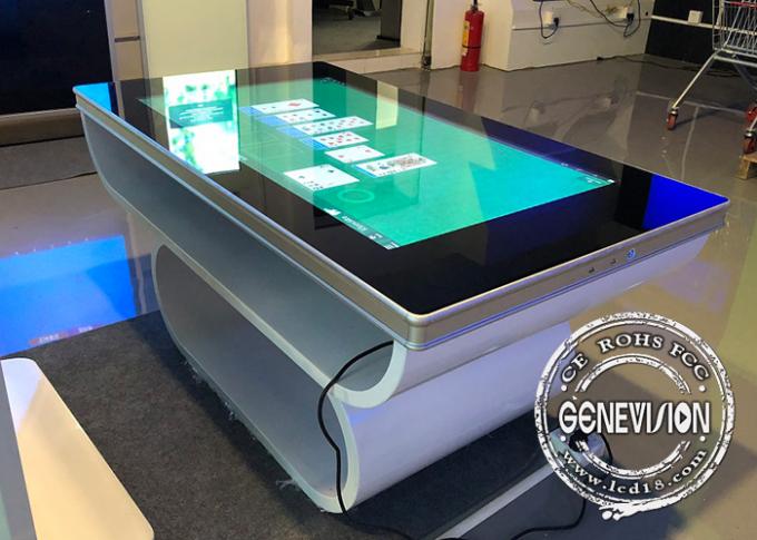700Cd / m2 Windows 10 Wifi Digital Signage 43 inch Waterproof PCAP Touch Table Wireless Charging