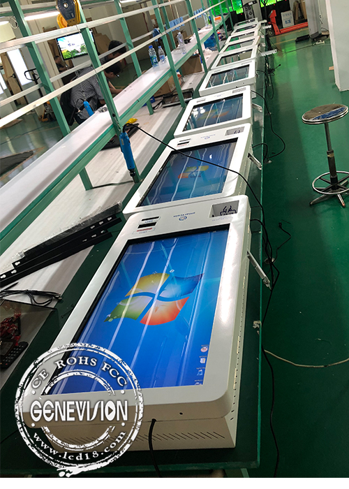 Korea Market 32 Inch Infrared Touch LCD Self Service Kiosk Windows Cash Receiver Payment Kiosk