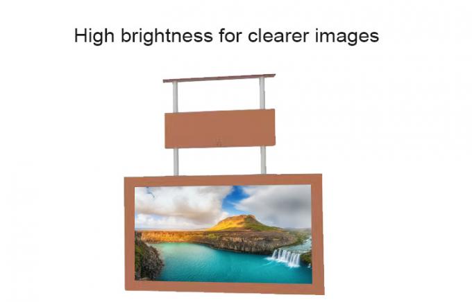 43inch Sunlight Readable High Brightness Shop Window TFT-LCD Display, Roof mount Outdoor Landscape Advertising Screen