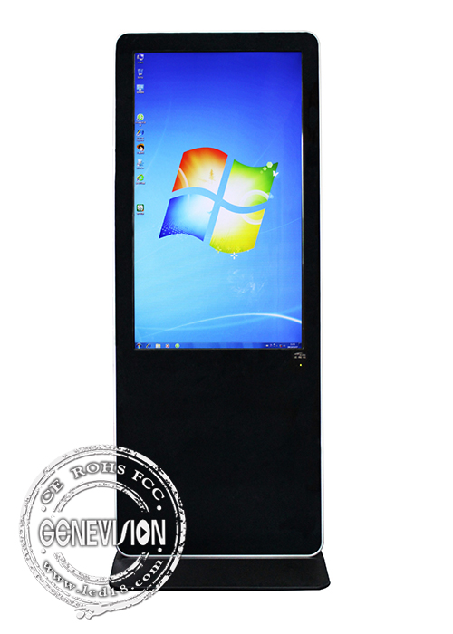 IR Touch Screen Terminals 10 LCD Advertising Touch Computer Stand With Face Recognition Camera