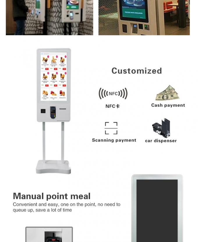 32 Inch Self Service Touch Screen Payment Kiosk Thermal Printer Bill ...