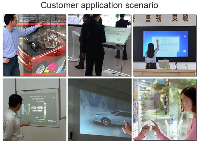 Interactive Capacitive Touch Foil Film PCAP Touch Screen Kiosk Transparent Nano Touch Wall 1