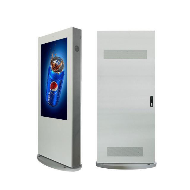 Aluminum Profiles Outdoor Digital Signage Kiosk Advertising Display 49 Inch 500cd/m2