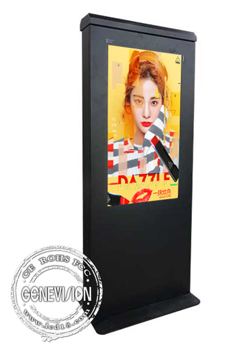 86" Waterproof Digital Signage PC All In One Touch Screen Dual Side With Web Camera