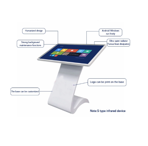 55 Inch WIFI Capacitive Touch Screen Kiosk Digital Signage 21.5'' I3/I5 ...