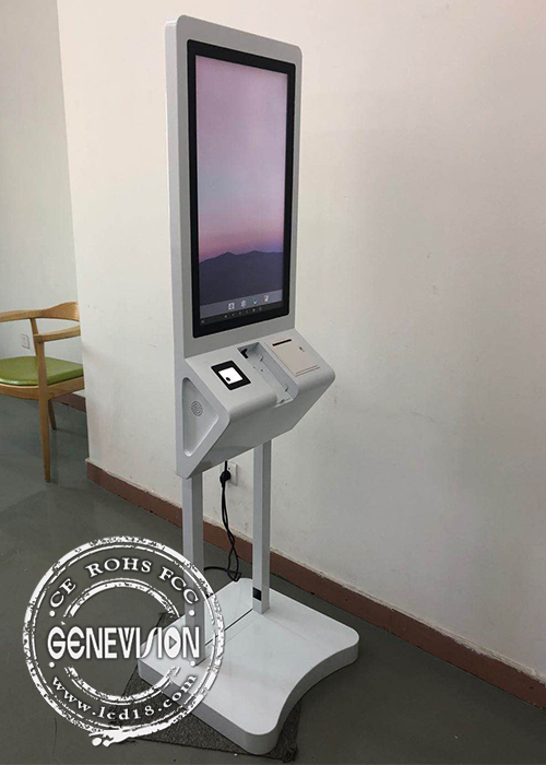 Super Thin 27 Inch Restaurant Self Service Kiosk Capacitive Touch ...