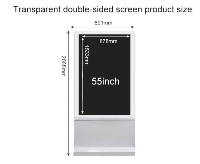 Super Thin 43" 55" Double Sided Android 4K OLED Wifi Kiosk Digital Signage